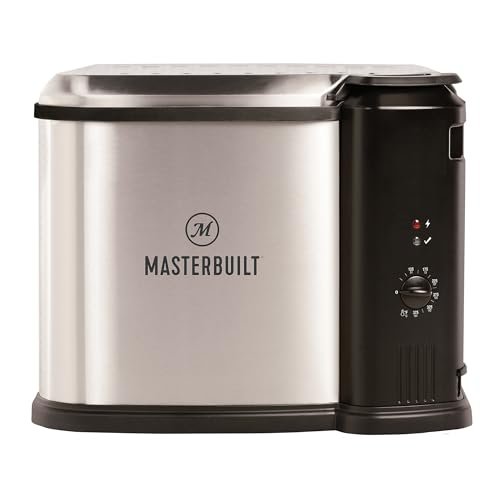 Masterbuilt® 3-in-1 10 Liter XL Electric Turkey Fryer plus Boiler and Steamer Combination with Drain Basket and Breakaway Safety Cord in Stainless Steel