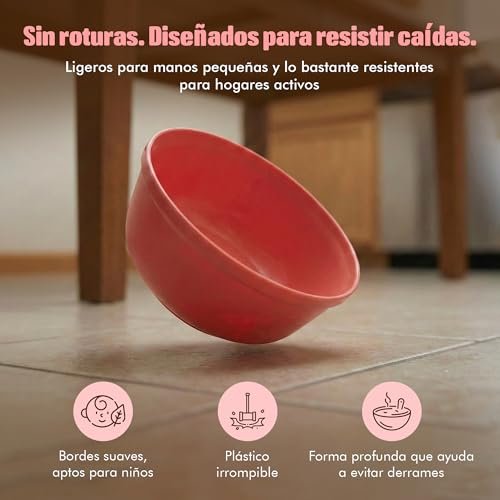 MASTERCOOK Plastic Bowls Set of 6 – 15oz Multipurpose Deep Plates Salad and Pasta Bowls Ideal for Home, Kids, Parties – Stackable Bowl for Kitchen – Non-BPA and Food Grade – Cute Colors