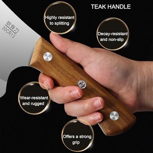 Meat Cleaver Knife, Kitchen Axe, Heavy Duty Bone Chopper, Butcher Knife