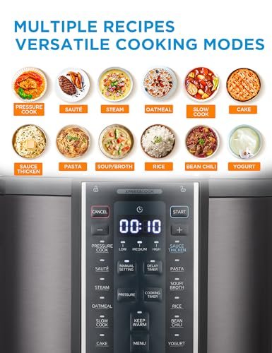 Midea 12-in-1 Electric Pressure Cooker, 8 Quarts, Stainless Steel Inner Pot
