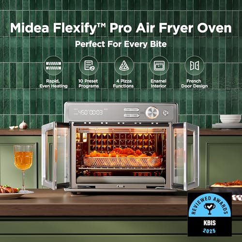 Midea Flexify Pro French Door Air Fryer Toaster Oven, 26.4 QT