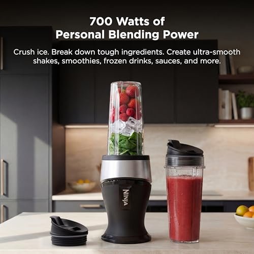 Ninja Fit Compact Personal Blender, 700W, (2) 16oz Cups, QB3001SS