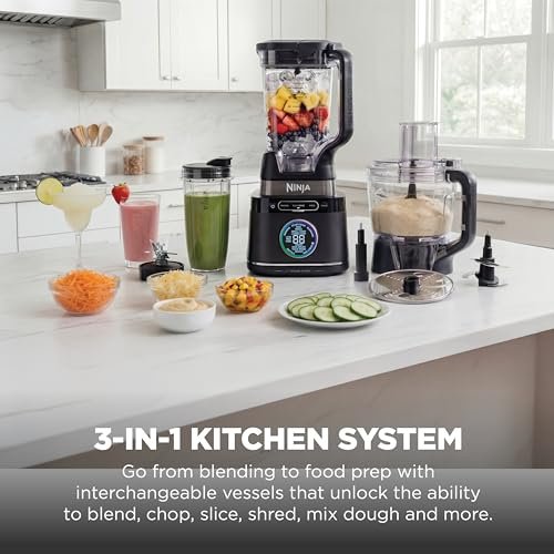Ninja Kitchen System, BlendSense Tech, 72 oz, 1800PW, Black, TB401
