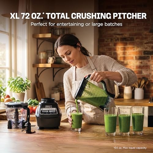 Ninja Mega Kitchen System, 1500W, 72oz Pitcher, 8-Cup, Black, BL770