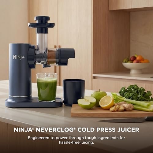 Ninja NeverClog Cold Press Juicer, 24oz Jug, 36oz Pulp, Navy, JC151NV