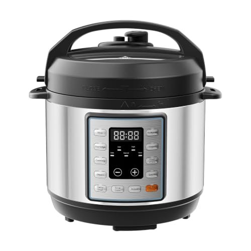 OLIXIS 10-In-1 Electric Pressure Cooker, 3 Quart Multi Cooker for Rice, Stew and Steam, Small Programmable Stainless Steel Pot with Slow Cook Function and Ceramic Inner Pot