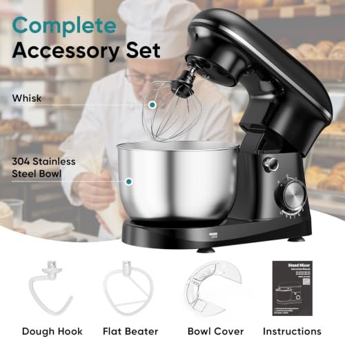 OLIXIS 4.2 Qt Stand Mixer, 10-Speed Tilt-Head Electric Mixer for Baking