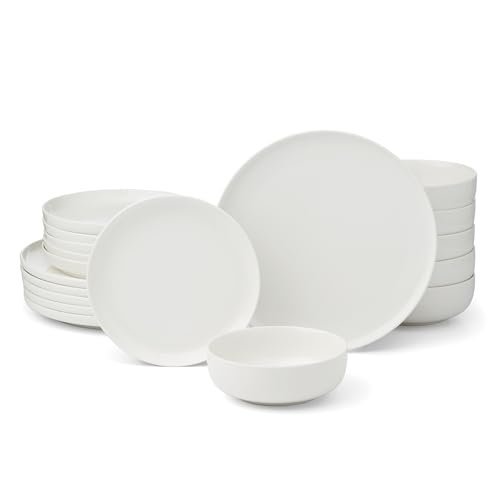 Oneida 24 Seven White Porcelain 18-Piece Dinnerware Set for 6