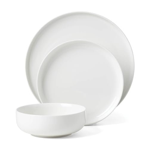 Oneida 24 Seven White Porcelain 18-Piece Dinnerware Set for 6