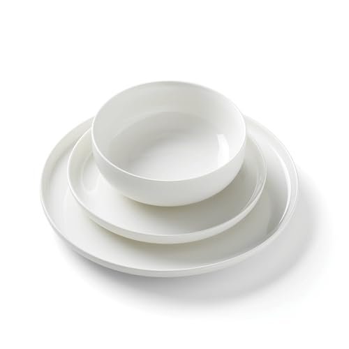Oneida 24 Seven White Porcelain 18-Piece Dinnerware Set for 6