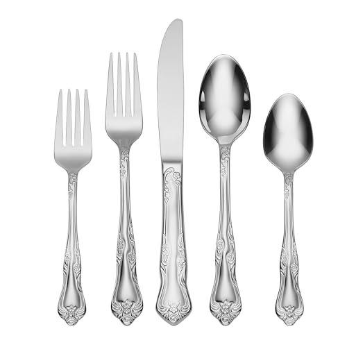 Oneida Azalea 45-Piece 18/0 Silverware Set for 8, Flatware