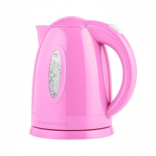 OVENTE 1.7L Electric Tea Kettle, 1100W BPA-Free Water Boiler, Pink KP72P