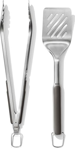 OXO Outdoor Grilling Turner and Tongs Set
