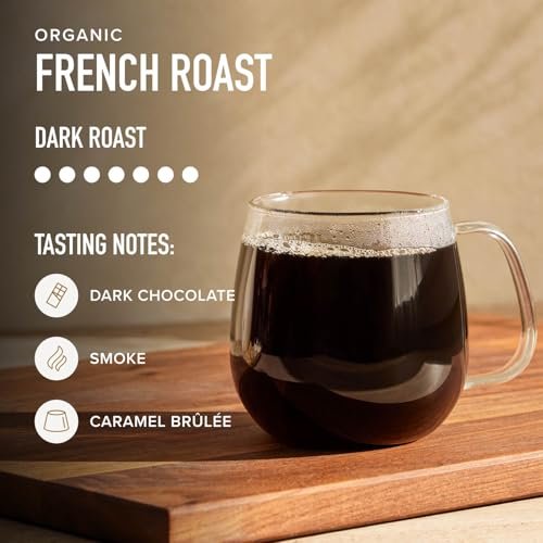 Peet's Coffee Ground Coffee Dark Roast, Organic French Roast, 18 Ounces