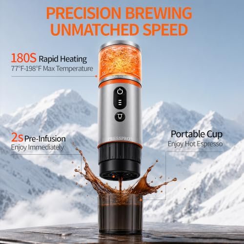 Portable Electric Espresso Machine,13500mAh Travel Coffee Maker for Camping