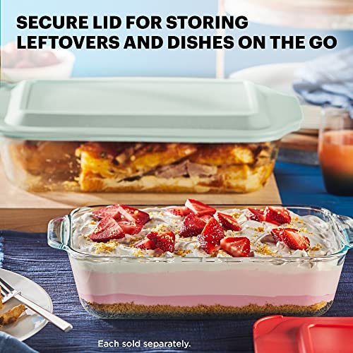 Pyrex Deep Glass Baking Dish with Plastic Lid, Deep Casserole Dish