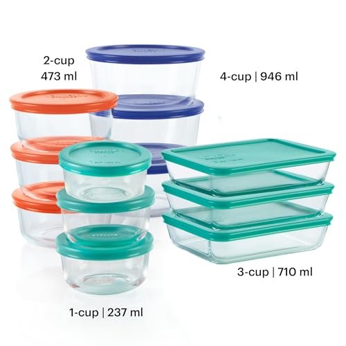 Pyrex Simply Store (12-Pack) Glass Food Storage Containers Set