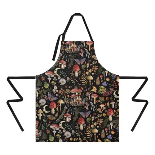 Queen Hero Kitchen Chef Aprons for Women with Pockets-Cute Floral Vintage Design Baking&Cooking Apron,Kitchen Bakers Gifts