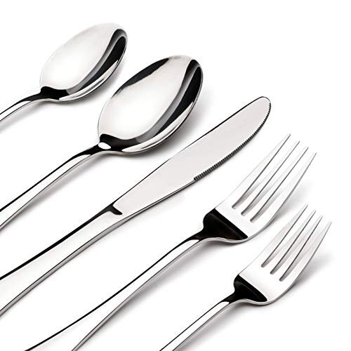Silverware Set for 8, 40 Piece Stainless Steel Flatware Utensil Cutlery Set