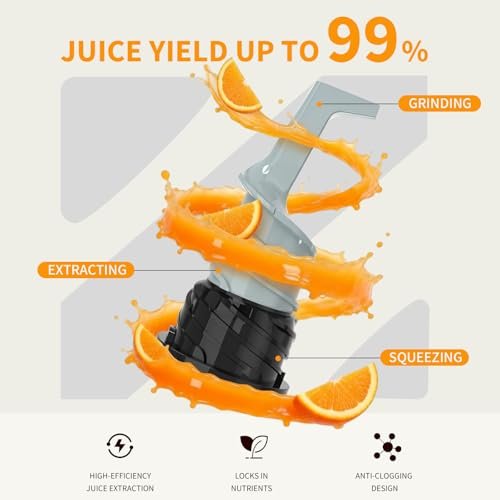 SJ-068 Cold Press Juicer, 400W 3-in-1 Masticating Juicer