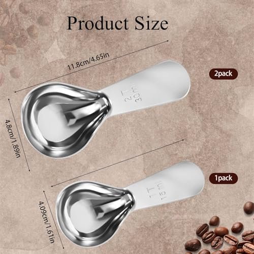 Stainless Steel Coffee Scoop Set - 3 Pc Measuring Spoons