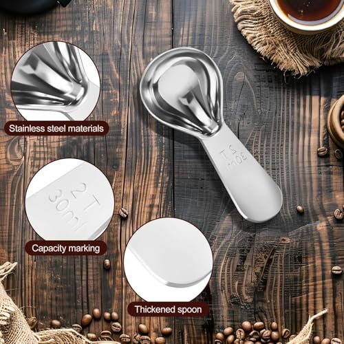 Stainless Steel Coffee Scoop Set - 3 Pc Measuring Spoons