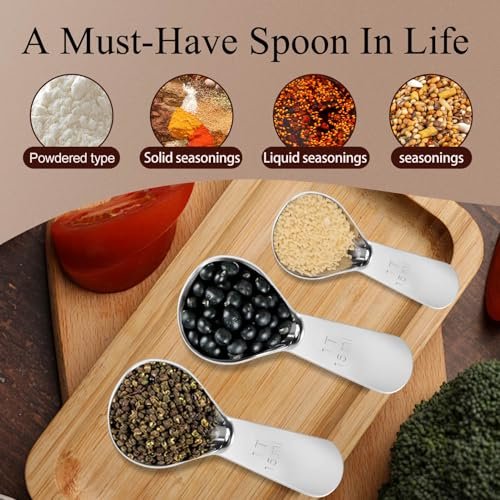 Stainless Steel Coffee Scoop Set - 3 Pc Measuring Spoons