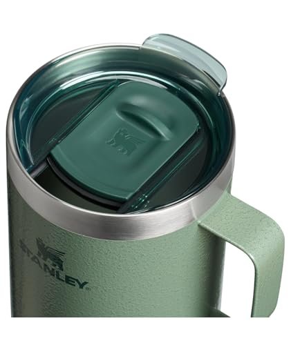 STANLEY Everyday Camp Mug 24oz | Drink Through Lid | Cup for Coffee, Tea and Drinks | Insulated Stainless Steel Coffee Mug | BPA-Free | Hammertone Green