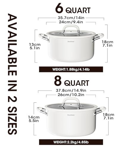 Stockpot 6 Quart, Tri-Ply 18/10 Stainless Steel Stock Pot with Lid, Induction Ready Cooking Pot for All Cooktops, Dishwasher Safe Soup Pot for Kitchen, Home, Gift for Cooker Mom and Dad