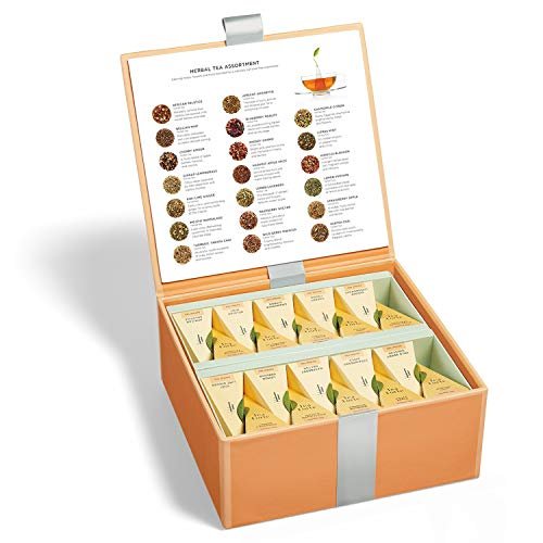 Tea Forte Tea Sampler, 40 Pyramid Infuser Bags, Premium Tea Gift Set