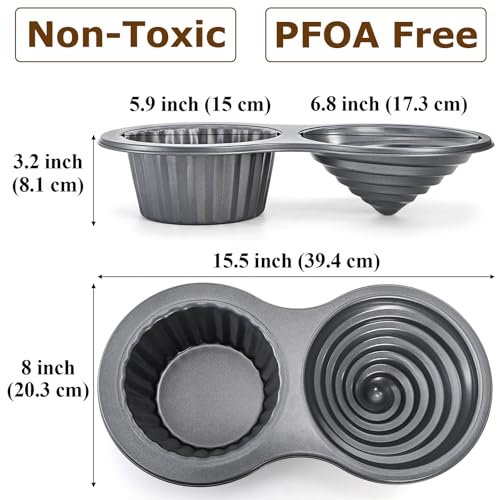 Tosnail Non-stick Giant Cupcake Pan, Jumbo Muffin Pan, Large Cupcake Mold for Birthday Party