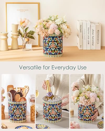 vancasso 7.3"+5.5" Utensil Holder, Porcelain Utensil Holder for Countertop