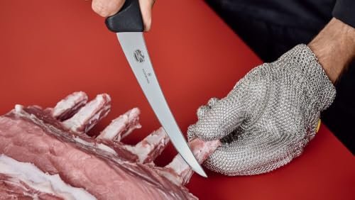 Victorinox Victorinox swiss army cutlery fibrox pro curved boning knife semistiff blade, 5.5 Pound, Black, 6" Boning, Silver/Black