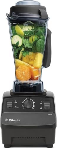 Vitamix 5200 Blender, Professional-Grade Blender for Smoothies, Soups, Ice Cream and More, Stainless-Steel Blades, Self-Cleaning Kitchen Appliance, 64 Oz Container, Black