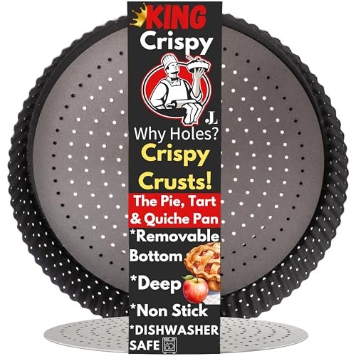 Why Holes For Crispy Crusts King Crispy's Deep Pie, Tart & Quiche Pan 9"x2"