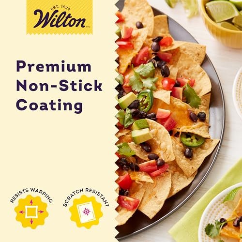 Wilton Perfect Results Premium Non-Stick Pizza Pan, Non-Stick Bakeware, Steel, 14-Inch.