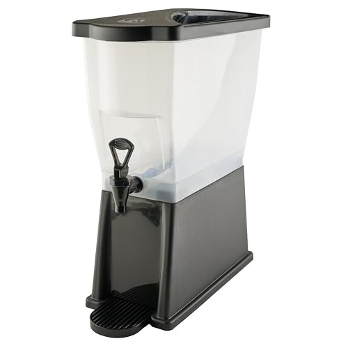 Winco 3 Gallon Slim Plastic Beverage Dispenser with Base