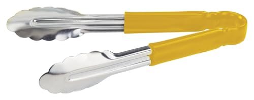 Winco 9" Yellow Plastic Serving Tongs
